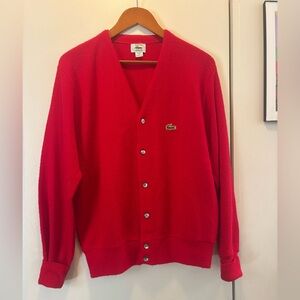 Vintage 70’s/80’s Izod Lacoste Vibrant Red Knit Sweater